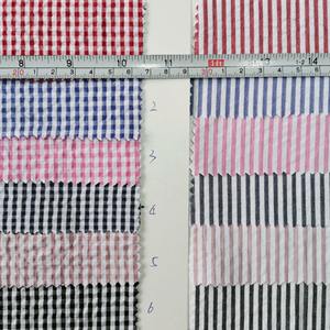 Tissu Seersucker 100% Coton Teint en Fil à Carreaux et Rayures pour Chemises et Robes d'Enfants, Tissé et Écologique, Vente en Gros - Product Image 6