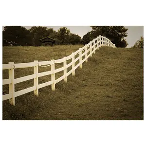Fentech pvc di plastica di alta qualità 3 post recinzione a cavallo per la vendita