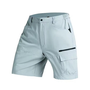 Men Quick Dry Spandex/Cotton Cargo <b>Shorts</b> Breathable Outdoor Work <b>Shorts</b> Multiple Pockets Mid Waist <b>Zipper</b> Fly Athletic - Product Image 3