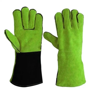 Guantes de Trabajo de Cuero Vacuno de Primera Calidad, Resistentes al Fuego y al Calor, para Soldadores Industriales, con Forro de Algodón, para Uso General - Product Image 5