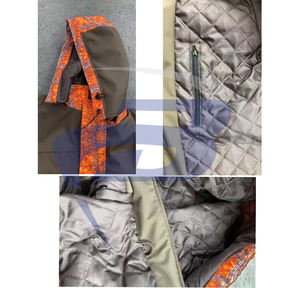 Veste de chasse orange pour l'extérieur, vestes de chasse unisexes, respirantes, imperméables, coupe-vent, camouflage, manteau d'hiver, capuche, logo personnalisé - Product Image 3