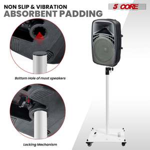 ขาตั้งลำโพง 5Core แบบ 2 ชิ้น รับน้ำหนักได้มาก ปรับความสูงได้ 61 นิ้ว สำหรับ DJ PA ขนาด 35 มม. รองรับน้ำหนักได้ 100 ปอนด์ - Product Image 5
