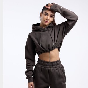 Sweat à capuche oversize imprimé en molleton bouclette à manches longues, coupe décontractée, coupe-vent, avec fermeture éclair, unisexe, style streetwear, pour l'automne - Product Image 1