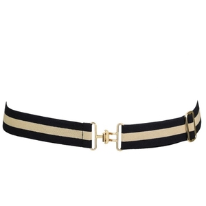 Plaid Pattern <b>Belt</b> <b>Chain</b> with Metal Buckle Adjustable Casual Style Polyester Cotton Strap - Product Image 4