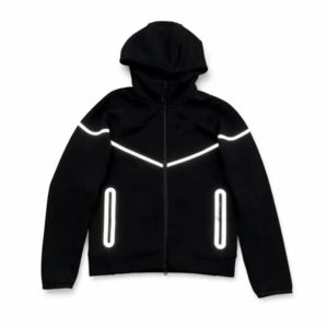 Custom <b>Reflective</b> Hooded Tracksuit for Men Zip Up Hoodie & Jogger Set - Product Image 5