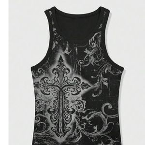 Camiseta sin mangas con estampado acanalado personalizada para hombre, cuello redondo, chaleco de algodón, OEM, ODM, ropa al por mayor, moda, exportación - Product Image 2