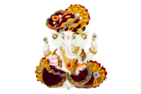 Idole de Ganesha en résine faite à la main, artisanat traditionnel, figurine religieuse décorative pour la table de Diwali