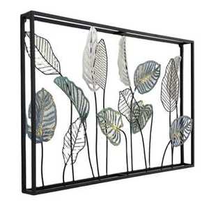 Décoration murale moderne minimaliste en métal, silhouette circulaire d'arbre forestier en fil de fer noir, pour la décoration intérieure contemporaine - Product Image 5