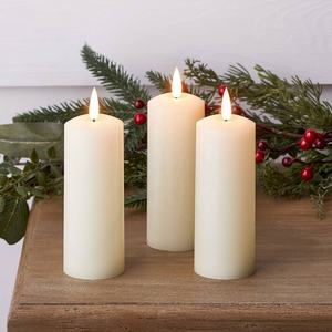 Pure Paraffin Wax Custom Brand Label Scented Thick White <b>Pillar</b> <b>Candles</b>-Handmade for Christmas & Easter to Enhance Wellbeing - Product Image 6
