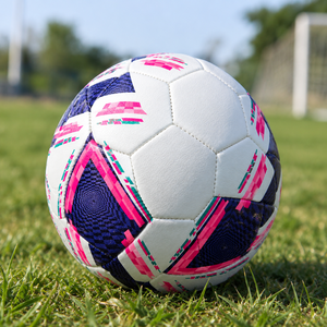 Ballon de football taille 5 personnalisé imprimé, en cuir PU, cousu à la machine, pour l'entraînement et les matchs - Product Image 3