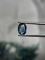 Kyanite naturelle bio-couleur, pierre précieuse ovale facettée d'Afrique pour la fabrication de bijoux