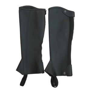 Demi-chaps d'équitation en cuir – Protection durable des jambes pour le confort, la tenue et la performance – Équipement d'équitation - Product Image 3
