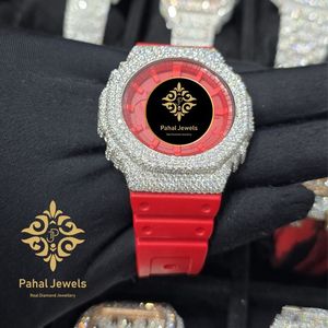 Reloj de Cuarzo con Incrustaciones de Diamantes Rojos, Correa de Silicona, Reloj de Pulsera Analógico con Esfera Cuadrada, Joyería de Moda, Regalo - Product Image 4