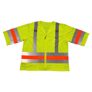 Gilet de sécurité réfléchissant léger pour homme avec plusieurs poches pour la protection et la visibilité sur le chantier - Product Image 1