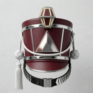 Sombrero shako tradicional con pluma alta y estructurada, diseño elegante. Sombreros shako en venta a bajo precio. - Product Image 5