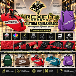 Sac de sport de padel en gros pour clubs d'entraînement avec rangement pour raquettes et sangles de transport réglables pour l'entraînement d'équipe - Product Image 4