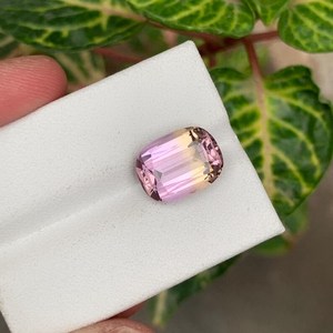 Ametrina Brasileña Natural de Corte Cojín, Gema Bicolor Suelta, Piedra Preciosa Premium para Joyería - Product Image 2