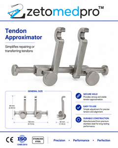 Aproximador de tendones que simplifica la reparación o transferencia de tendones, tamaño general, instrumento quirúrgico ZETOMEDPRO - Product Image 2