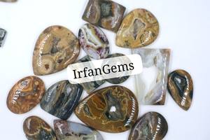 100% Natural Ocean Jasper Druzy Cabochon Best Quality Loose Gemstone for Women's Jewelry Making round Mix Shape Lot Ocean Jasper - Product Image 3