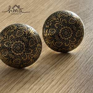 Handmade Solid Brass Flower Cabinet Knob Floral Decorative <b>Drawer</b> <b>Pull</b> Dresser Wardrobe Kitchen Bathroom Furniture Hardware <b>Gold</b> - Product Image 6