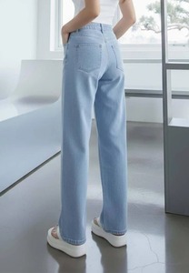 Women's <b>Boot</b> Cut Cotton Denim Jeans Casual Cute Everyday Youth Fashion Simple Vintage Design - Product Image 2
