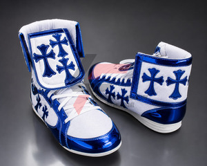 Botas de Boxeo Personalizadas de Alta Calidad Hechas en Fábrica al por Mayor, Botas de Boxeo Profesionales con Estilo Cristiano para Artes Marciales - Product Image 3