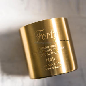 โหลเทียนทองเหลืองสำหรับตกแต่งคริสต์มาสขี้ผึ้งถั่วเหลืองเทียนหอม - Product Image 4