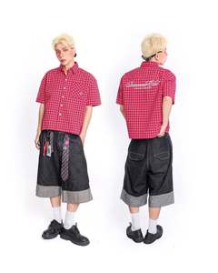เสื้อวันหยุดพิมพ์กระดุมสำหรับผู้ชายผู้หญิงในเวียดนามผ้าโพลีเอสเตอร์/ ผ้าฝ้ายแห้งเร็ว - Product Image 6