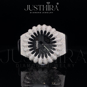 Reloj de Lujo Estilo HipHop con Bisel Iced Out, Joyería Hecha a Mano de Alta Calidad, al Mejor Precio al por Mayor, con Diamantes Moissanite VVS - Product Image 4