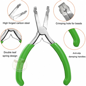 Outils universels pour la fabrication de bijoux DIY Bead Smith, outil de sertissage de fil à trou de 3 mm, pince à sertir les perles en acier inoxydable, perles à sertir pour bijoux - Product Image 2