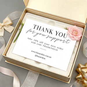 Tarjetas de Agradecimiento Minimalistas Blancas Premium Personalizadas con Código de Descuento <span class=keywords><strong>del</strong></span> <span class=keywords><strong>10</strong></span>% para Pequeñas Empresas - Product Image 2