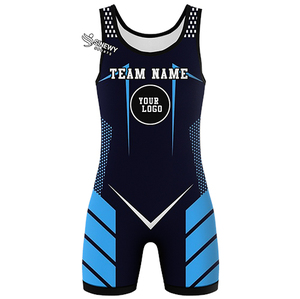 Wrestling Singlets Full Sublimation Spandex/Polyester Quick Dry Breathable Stretch Wholesale Professional Wrestling Suit - Product Image 2
