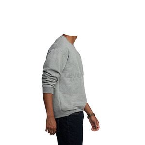 Sudadera Lisa de Forro Polar Grueso para Hombre y Mujer, con Logo Personalizado, Cuello Redondo, Estilo Casual de Invierno, Venta al por Mayor - Product Image 3