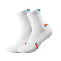 Chaussettes de sport unisexes en coton de haute qualité, mi-mollet, avec logo personnalisé, bord tricoté, blanches, pour l'été, athlétiques, pour adultes, basketball, course à pied