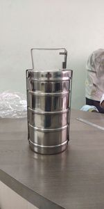 Thailand MIINOX Silver Stainless Steel Eco-Friendly Steamable <b>3</b>-Layer Leak-Proof BPA-Free Tiffin Food Container 2/<b>3</b>/4 - Product Image 3