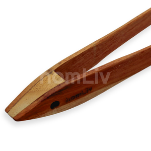 OEM Natural Eco Friendly Mitsu Teak Wood Food <b>Tongs</b> Sustainable Food Safe No Paint and Varnish Halal Customized Kitchen <b>Serving</b> - Product Image 3