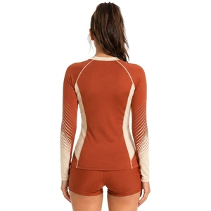 Women rash guard <b>top</b> Quick dry stretch <b>top</b> Long sleeve rash guard Wholesale swimwear women - Product Image 2