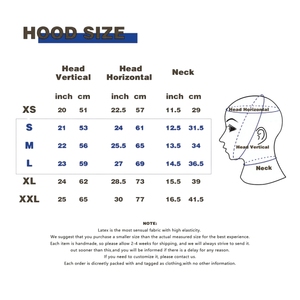 Meilleur rapport qualité-prix MOGlovers Fantasy Pigtail Latex Hoods HTT001 Thin Made in PK - Product Image 6
