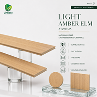 Panneau MDF mélaminé Jinbase Light Amber Elm 18 mm E0 1220x2440 mm, mélaminé pour armoire de cuisine, placard