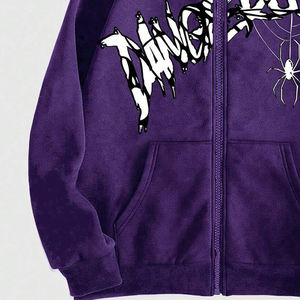 Sudaderas con capucha personalizadas para hombre, con cremallera, de algodón y forro polar, estilo DTF, ropa de calle de invierno, sudadera informal para hombre, venta al por mayor - Product Image 4