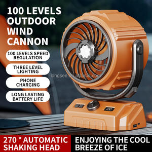 100 Réglage du niveau Volume d'air élevé Portable Rechargeable Ventilateur <span class=keywords><strong>de</strong></span> camping en plein air Table USB avec lumière LED et batterie externe Pas <span class=keywords><strong>de</strong></span> balançoire - Product Image 6