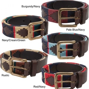 Ceinture de polo en cuir véritable durable pour l'équitation, ceinture Gaucho brodée, ceinture de sport, accessoires d'équitation - Product Image 1
