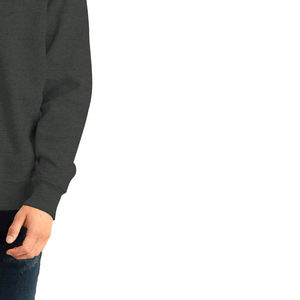 Premium <b>Black</b> Crew Neck <b>Sweatshirt</b> Long Sleeve <b>Plain</b> Solid Cotton Fleece Ribbed Cuffs Hem Regular Fit <b>Mens</b> Casual Streetwear - Product Image 6