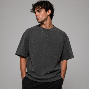 Chemises pour hommes OEM, t-shirts décontractés de qualité à manches courtes et longues, coupe ample, design à motifs, couleur unie, ODM - Product Image 3