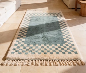 Factory Lined Looked Textured Persian Design Handmade Authentic Moroccan Beni Ourain <b>Rug</b> Carpet , Azilal <b>Rug</b>, Tapis - Product Image 5