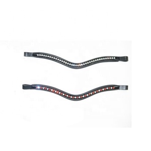 Banda de cejas de caballo de cuero de alta calidad con accesorio de diamante duradero - Product Image 1