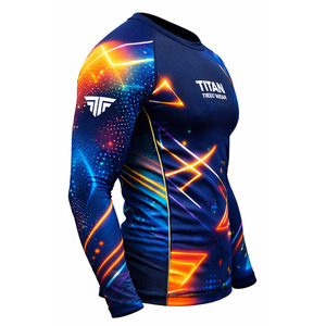 เสื้อแรชการ์ดผู้ชายที่ดีที่สุดสำหรับว่ายน้ำ เล่นเซิร์ฟ กีฬาชายหาด - ป้องกันรังสียูวี เป็นมิตรกับสิ่งแวดล้อม ต้านเชื้อแบคทีเรีย แห้งเร็ว แขนยาวเต็มตัว - Product Image 4