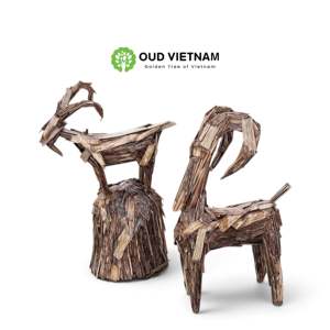 Handgefertigte Vietnamesische Agarholz-Gazelle-Figur AGF für Heimdekoration und Geschenkverkauf - Product Image 1