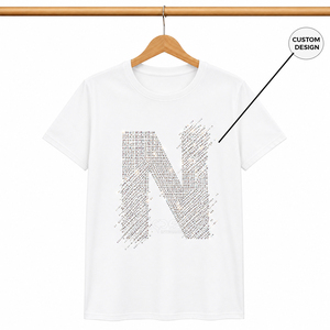 T-shirt blanc à manches courtes pour homme Cosh International avec imprimé lettre N en strass, col rond, coupe décontractée, jersey en coton - Product Image 5