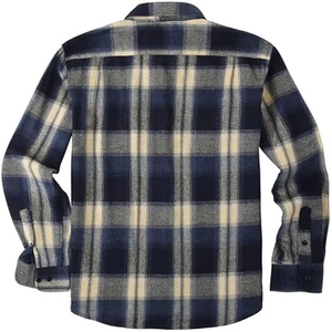 Camisa de Franela Formal Europea Americana de Manga Larga para Hombre, con Doble Bolsillo, para Primavera, Antiarrugas, de Secado Rápido, de Sarga - Product Image 2